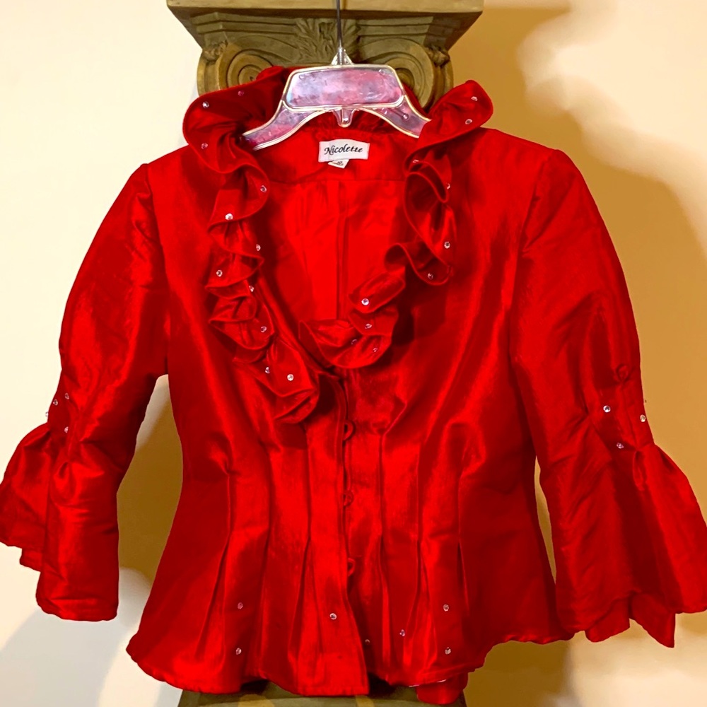 Red Suit with Rhinestones